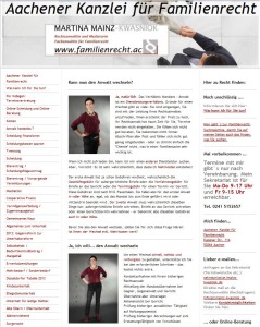 www.familienrecht.ac - Seite zum Anwaltswechse (Screenshot)